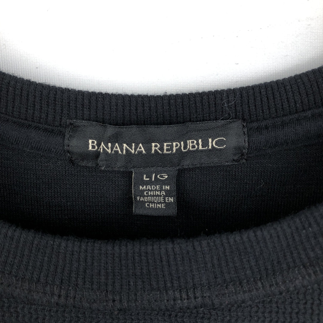 Banana Republic Thermal Long T-Shirt, Men's Size L cotton black type Vintage Second Hand