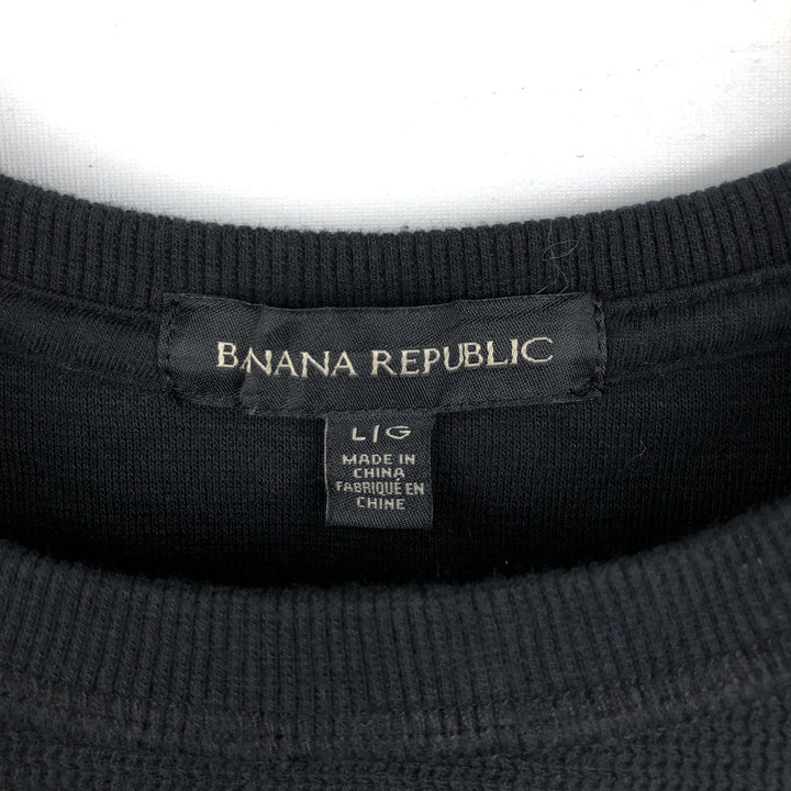 Banana Republic Thermal Long T-Shirt, Men's Size L cotton black type Vintage Second Hand