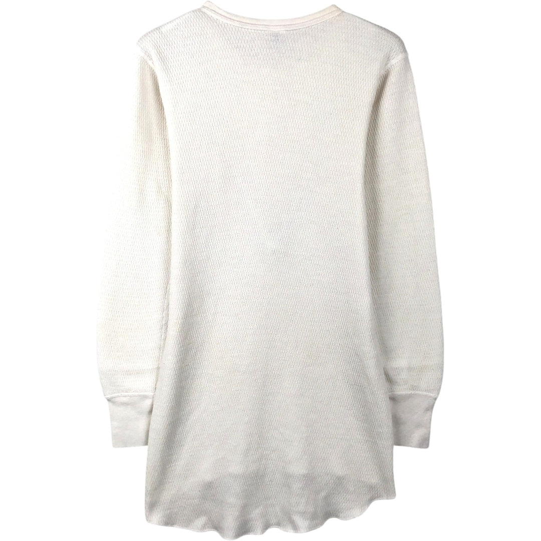 ARCTEX Thermal Long-Sleeve T-Shirt, Honeycomb Pattern, Made in USA, Men's Size L (equivalent) cotton white type Vintage Second Hand