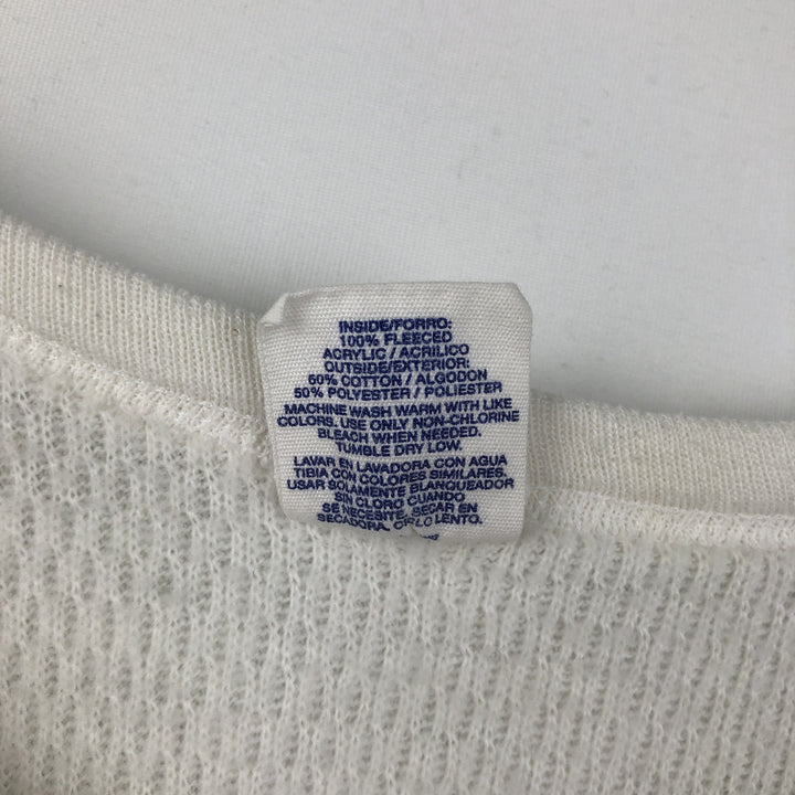 ARCTEX Thermal Long-Sleeve T-Shirt, Honeycomb Pattern, Made in USA, Men's Size L (equivalent) cotton white type Vintage Second Hand