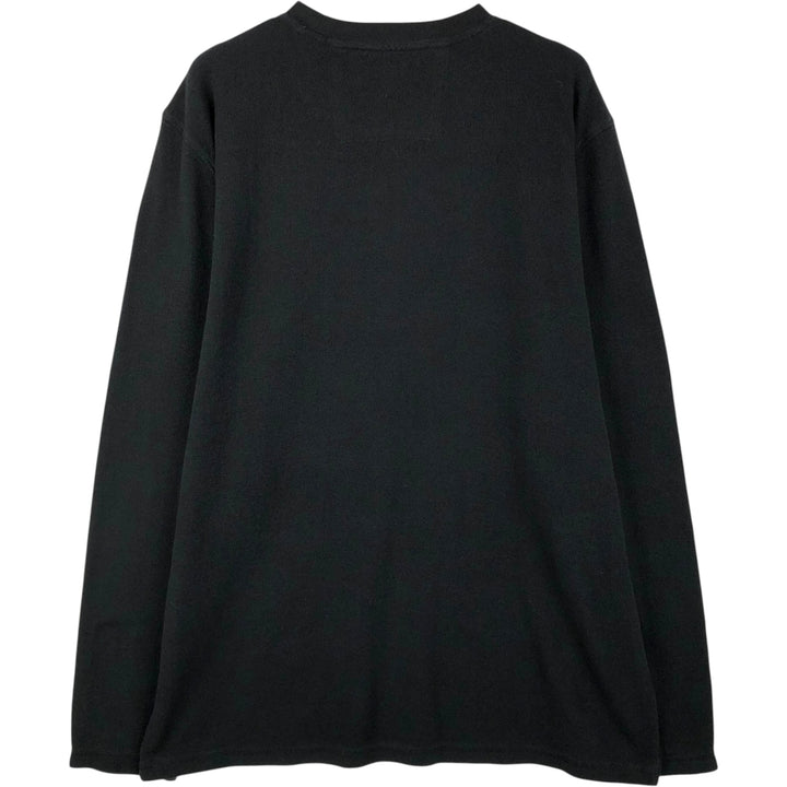 Banana Republic Thermal Long-Sleeve T-Shirt, Waffle Knit, Men's Size XL (equivalent) cotton black type Vintage Second Hand