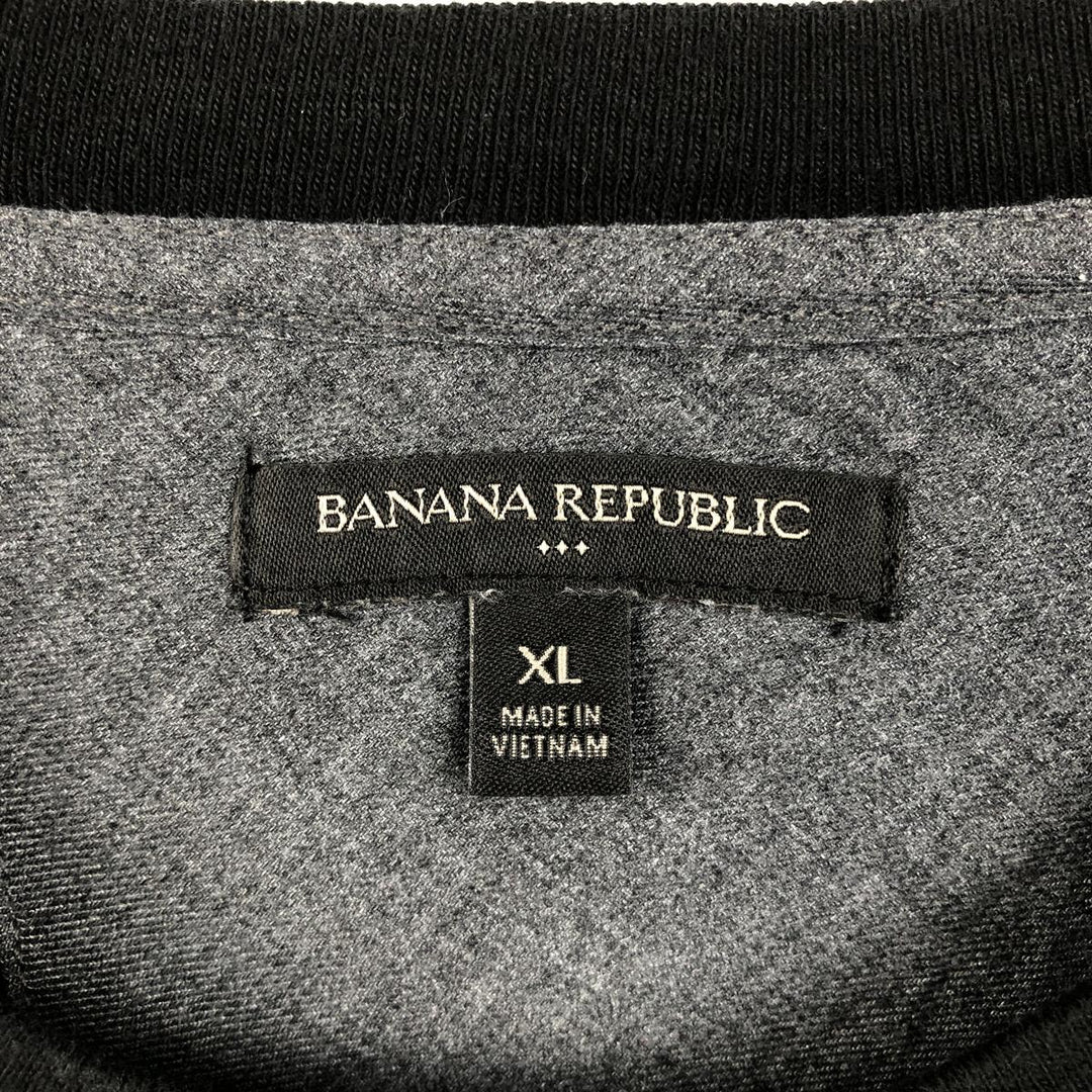 Banana Republic Thermal Long-Sleeve T-Shirt, Waffle Knit, Men's Size XL (equivalent) cotton black type Vintage Second Hand