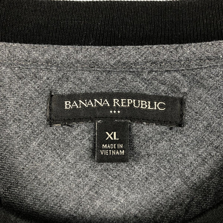 Banana Republic Thermal Long-Sleeve T-Shirt, Waffle Knit, Men's Size XL (equivalent) cotton black type Vintage Second Hand