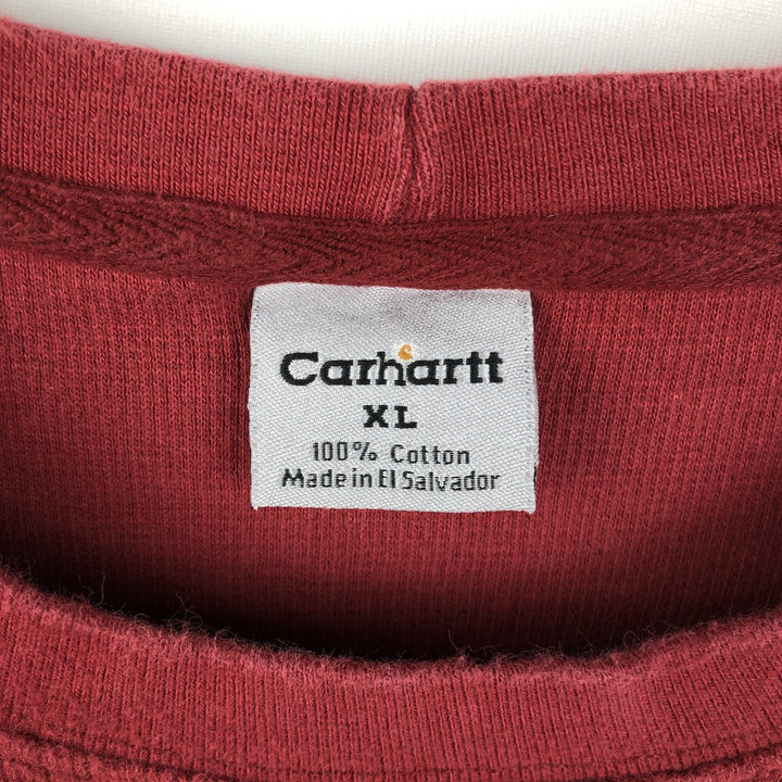 Carhartt Thermal Long T-shirt Men's XL size cotton red type Vintage Second Hand