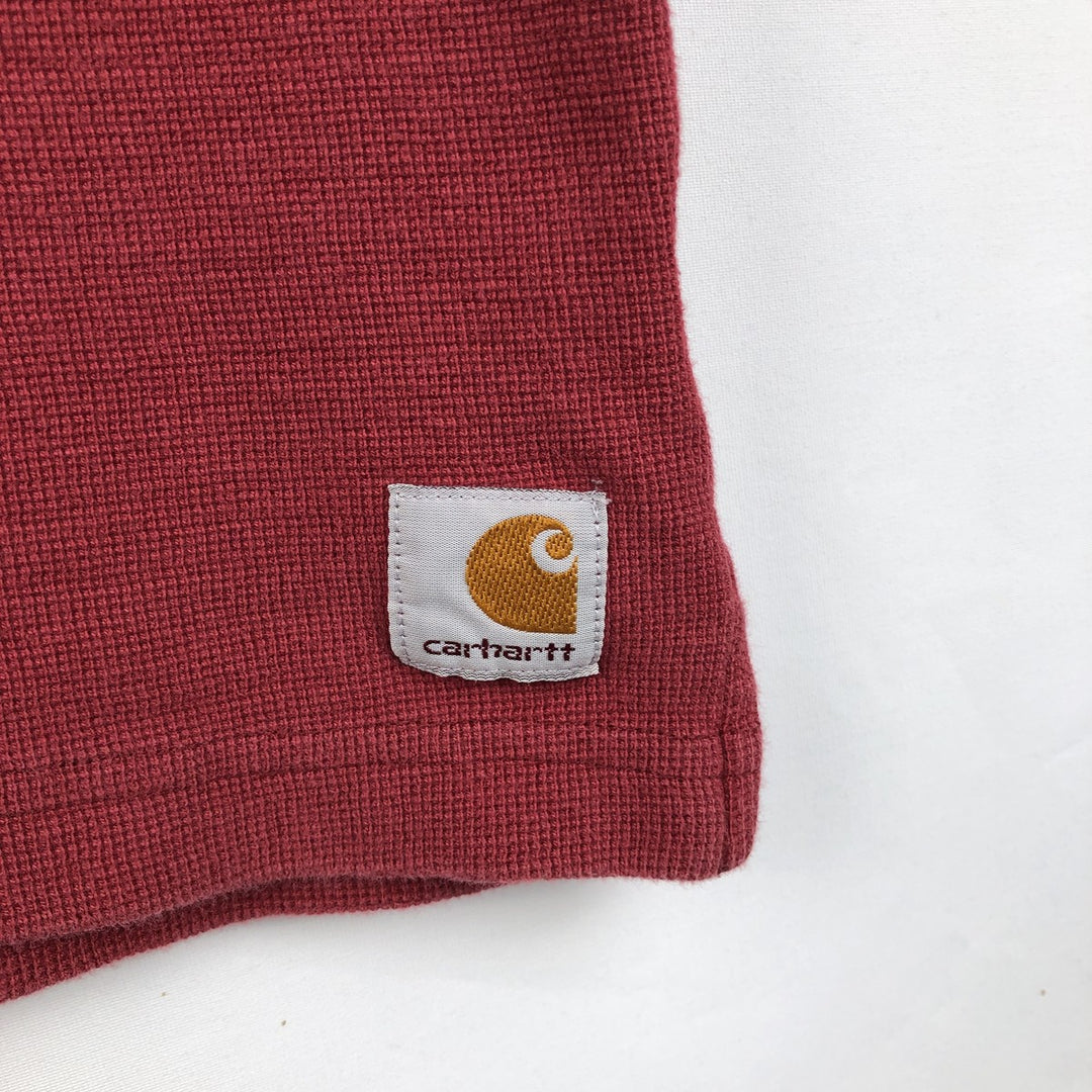 Carhartt Thermal Long T-shirt Men's XL size cotton red type Vintage Second Hand