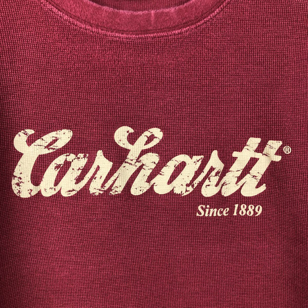 Carhartt Thermal Long T-shirt Men's XL size cotton red type Vintage Second Hand