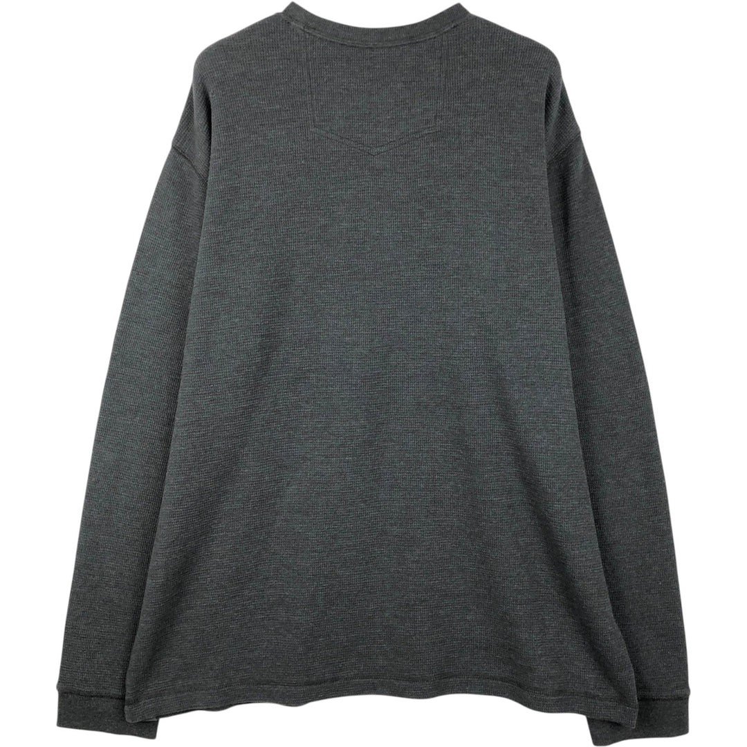 Eddie Bauer Thermal Long T-Shirt, Men's XL cotton Charcoal Vintage Second Hand