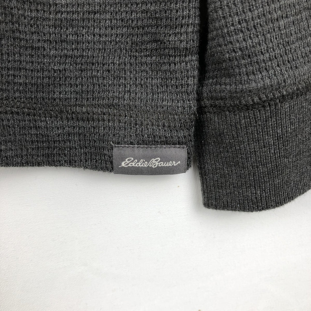 Eddie Bauer Thermal Long T-Shirt, Men's XL cotton Charcoal Vintage Second Hand