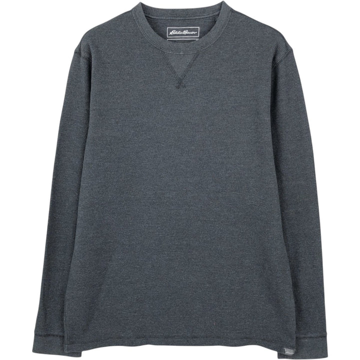 Eddie Bauer Thermal T-Shirt, Waffle, Men's Size M cotton gray type Vintage Second Hand