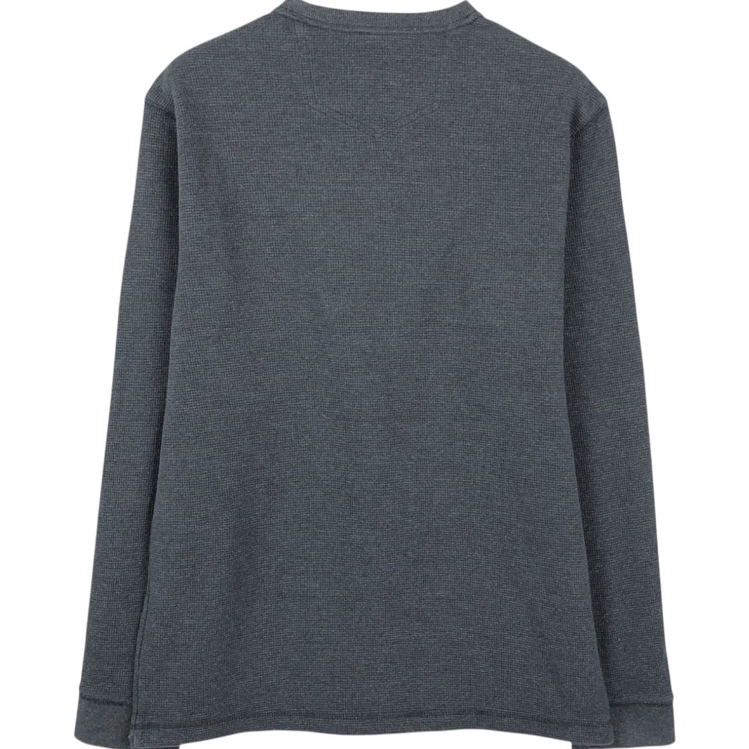 Eddie Bauer Thermal T-Shirt, Waffle, Men's Size M cotton gray type Vintage Second Hand