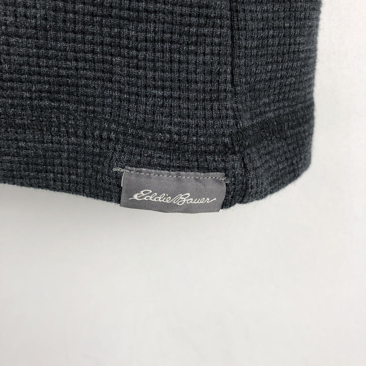 Eddie Bauer Thermal T-Shirt, Waffle, Men's Size M cotton gray type Vintage Second Hand