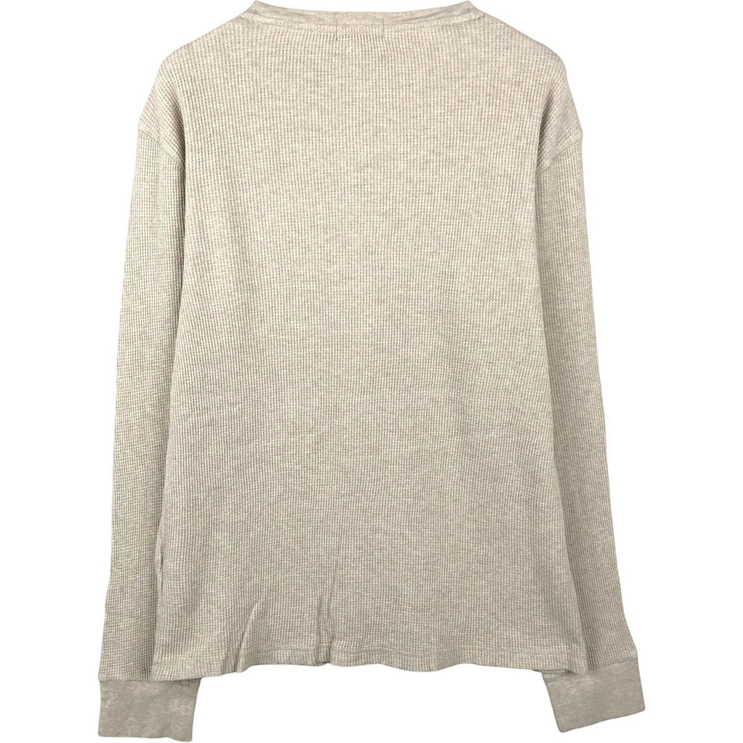 Ralph Lauren POLO RALPH LAUREN Thermal Long T-shirt Waffle Men's XL cotton Beige type Vintage Second Hand