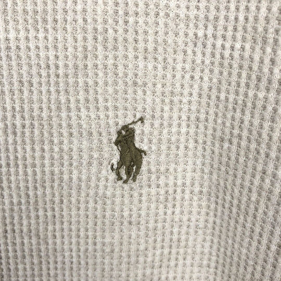 Ralph Lauren POLO RALPH LAUREN Thermal Long T-shirt Waffle Men's XL cotton Beige type Vintage Second Hand