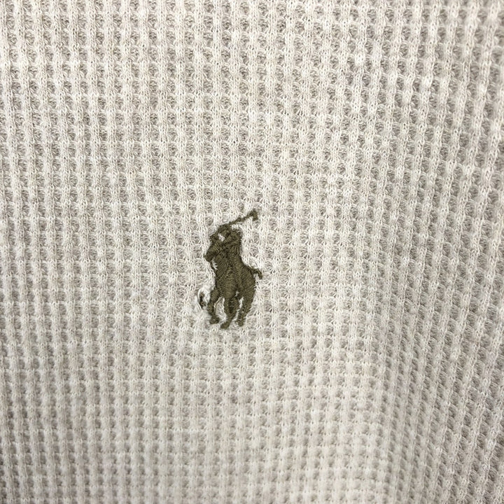 Ralph Lauren POLO RALPH LAUREN Thermal Long T-shirt Waffle Men's XL cotton Beige type Vintage Second Hand