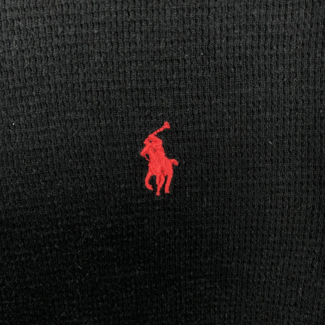 Ralph Lauren POLO RALPH LAUREN Thermal Long-Sleeve T-Shirt, Honeycomb Pattern, Men's Size M (equivalent) unclear black type Vintage Second Hand