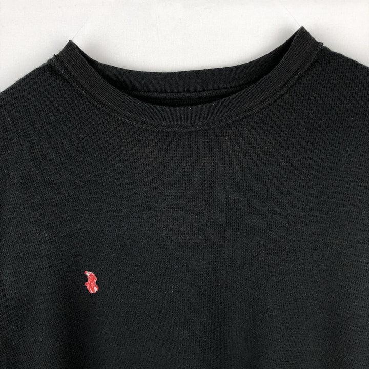 Ralph Lauren POLO RALPH LAUREN Thermal Long-Sleeve T-Shirt, Honeycomb Pattern, Men's Size M (equivalent) unclear black type Vintage Second Hand