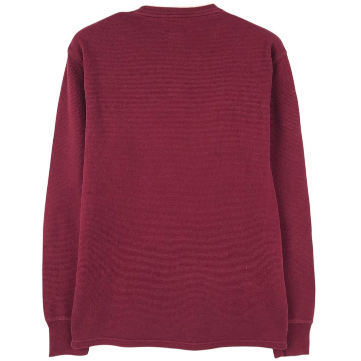 Ralph Lauren POLO RALPH LAUREN Thermal Long T-shirt Waffle Men's M size cotton red type Vintage Second Hand