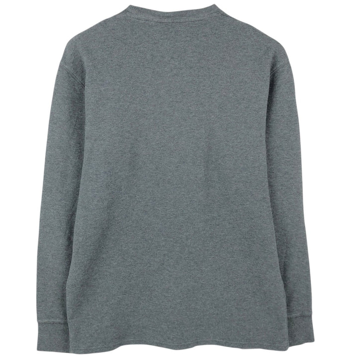 Ralph Lauren POLO RALPH LAUREN SLEEPWEAR Thermal Long-Sleeve T-Shirt, Waffle Knit, Men's XL (approx.) cotton Charcoal Vintage Second Hand