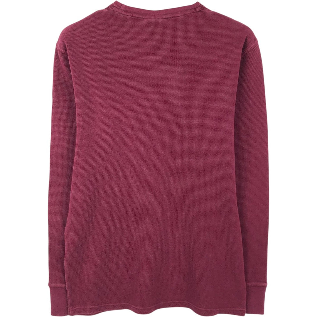 Ralph Lauren POLO RALPH LAUREN SLEEPWEAR Thermal Long T-shirt Waffle Men's M size cotton red type Vintage Second Hand