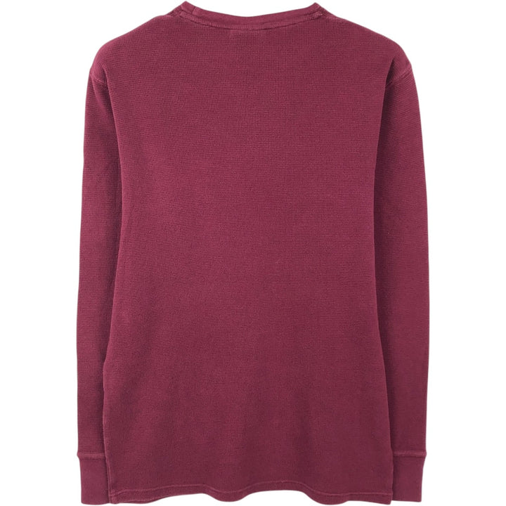 Ralph Lauren POLO RALPH LAUREN SLEEPWEAR Thermal Long T-shirt Waffle Men's M size cotton red type Vintage Second Hand