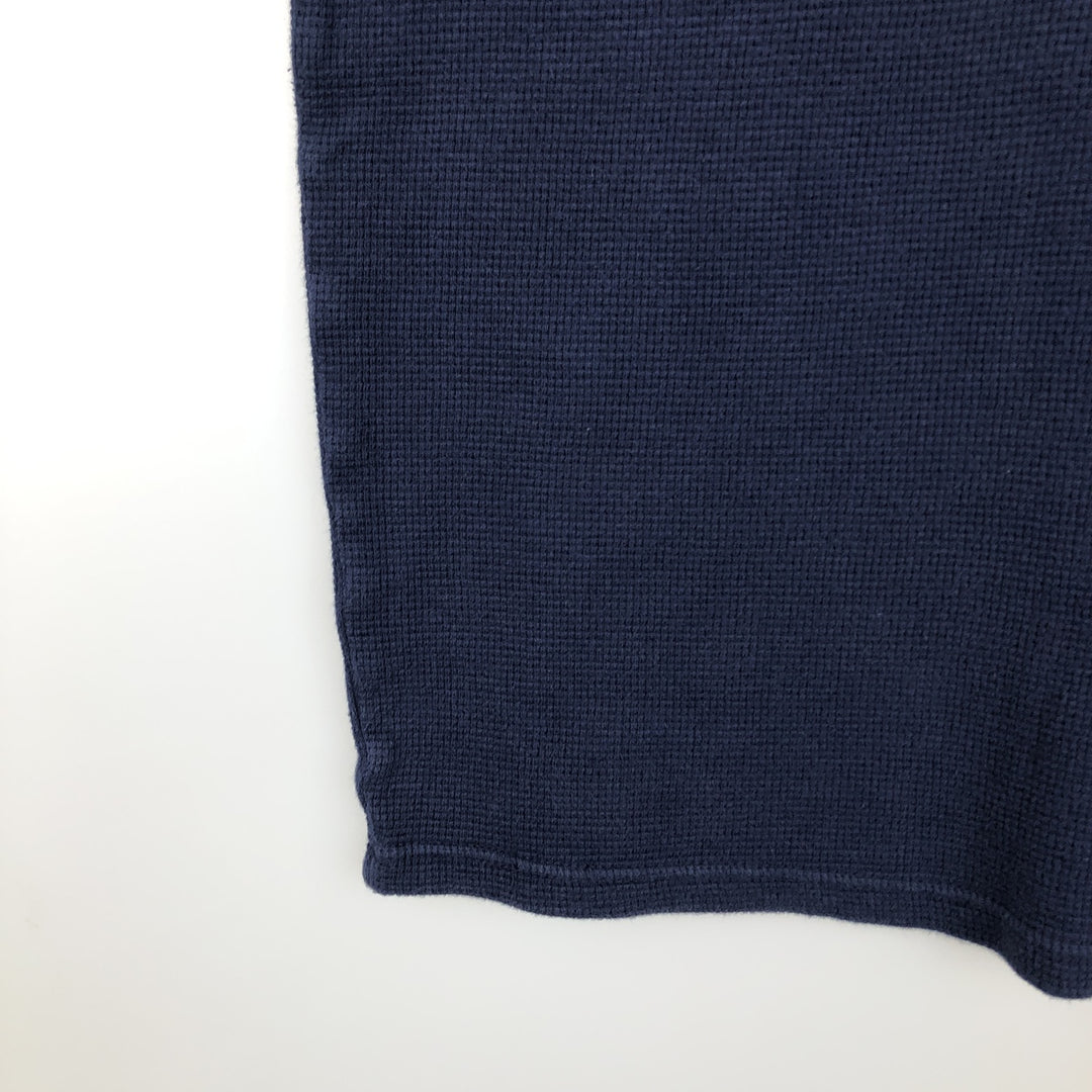 Ralph Lauren POLO RALPH LAUREN SLEEPWEAR Thermal Long T-shirt Waffle Men's L size cotton navy blue type Vintage Second Hand