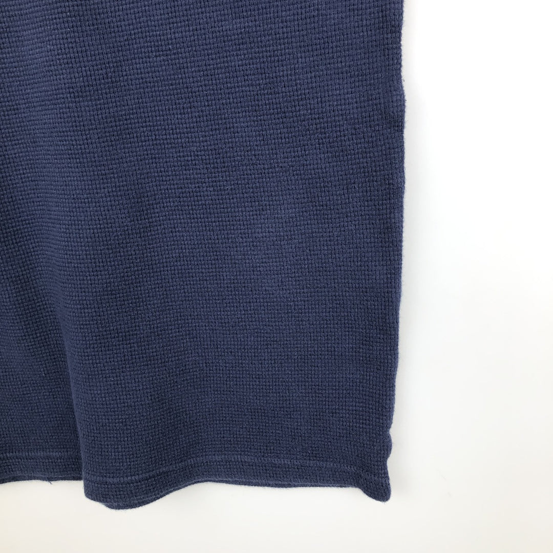 Ralph Lauren POLO RALPH LAUREN SLEEPWEAR Thermal Long T-shirt Waffle Men's L size cotton navy blue type Vintage Second Hand