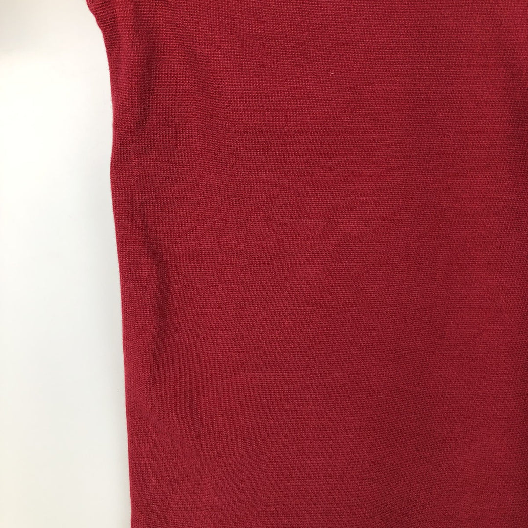 Ralph Lauren CHAPS Henley neck thermal long T-shirt, men's size XL cotton red type Vintage Second Hand