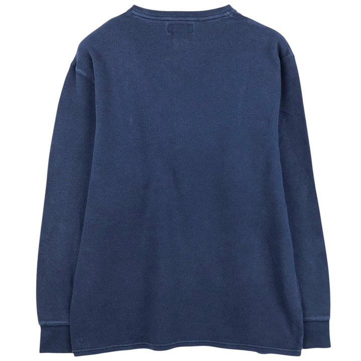 Ralph Lauren POLO RALPH LAUREN Thermal Long T-shirt Waffle Men's XL cotton navy blue type Vintage Second Hand