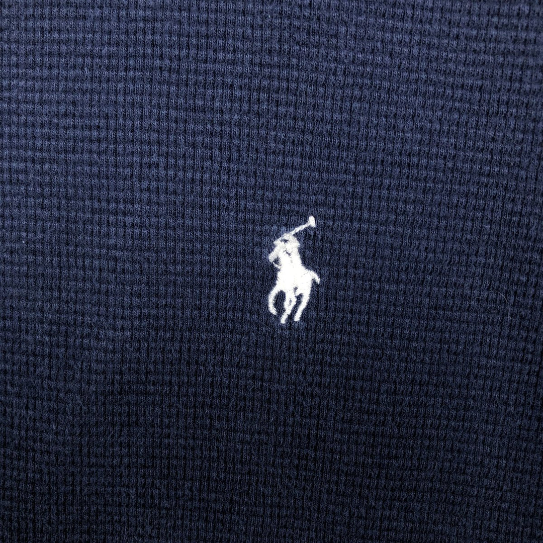 Ralph Lauren POLO RALPH LAUREN Thermal Long T-shirt Waffle Men's XL cotton navy blue type Vintage Second Hand