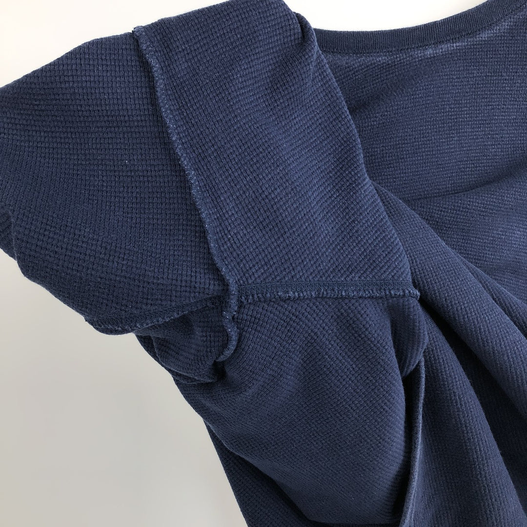 Ralph Lauren POLO RALPH LAUREN Thermal Long T-shirt Waffle Men's XL cotton navy blue type Vintage Second Hand