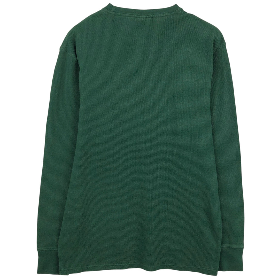Ralph Lauren POLO RALPH LAUREN SLEEPWEAR Thermal Long T-shirt Waffle Men's L size cotton Green type dark green Vintage Second Hand
