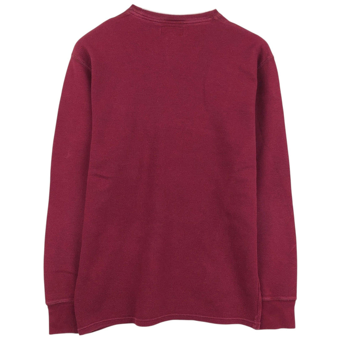 Ralph Lauren POLO RALPH LAUREN Thermal Ron T Waffle Men's L size cotton red type reddish brown Vintage Second Hand