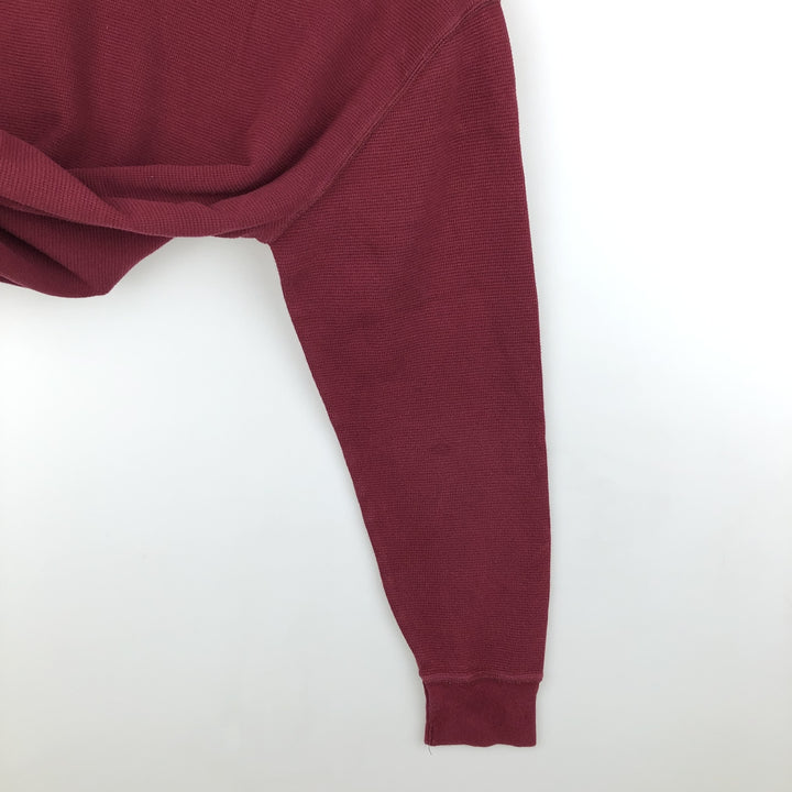 Ralph Lauren POLO RALPH LAUREN Thermal Ron T Waffle Men's L size cotton red type reddish brown Vintage Second Hand