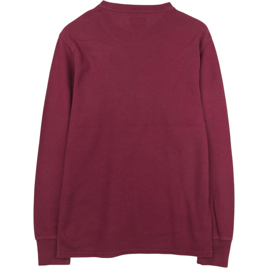 Ralph Lauren POLO RALPH LAUREN Thermal Long T-Shirt Men's Size L cotton Red type red-purple Vintage Second Hand