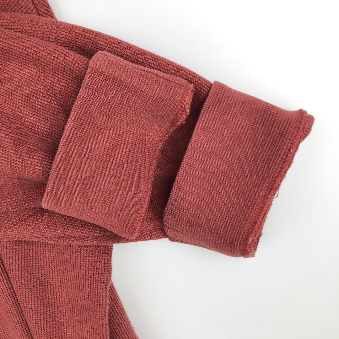 Timberland Henley Neck Thermal Long-Sleeve T-Shirt, Men's Size XL cotton red type reddish brown Vintage Second Hand