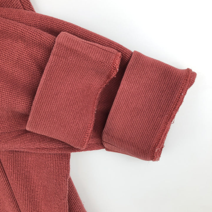 Timberland Henley Neck Thermal Long-Sleeve T-Shirt, Men's Size XL cotton red type reddish brown Vintage Second Hand