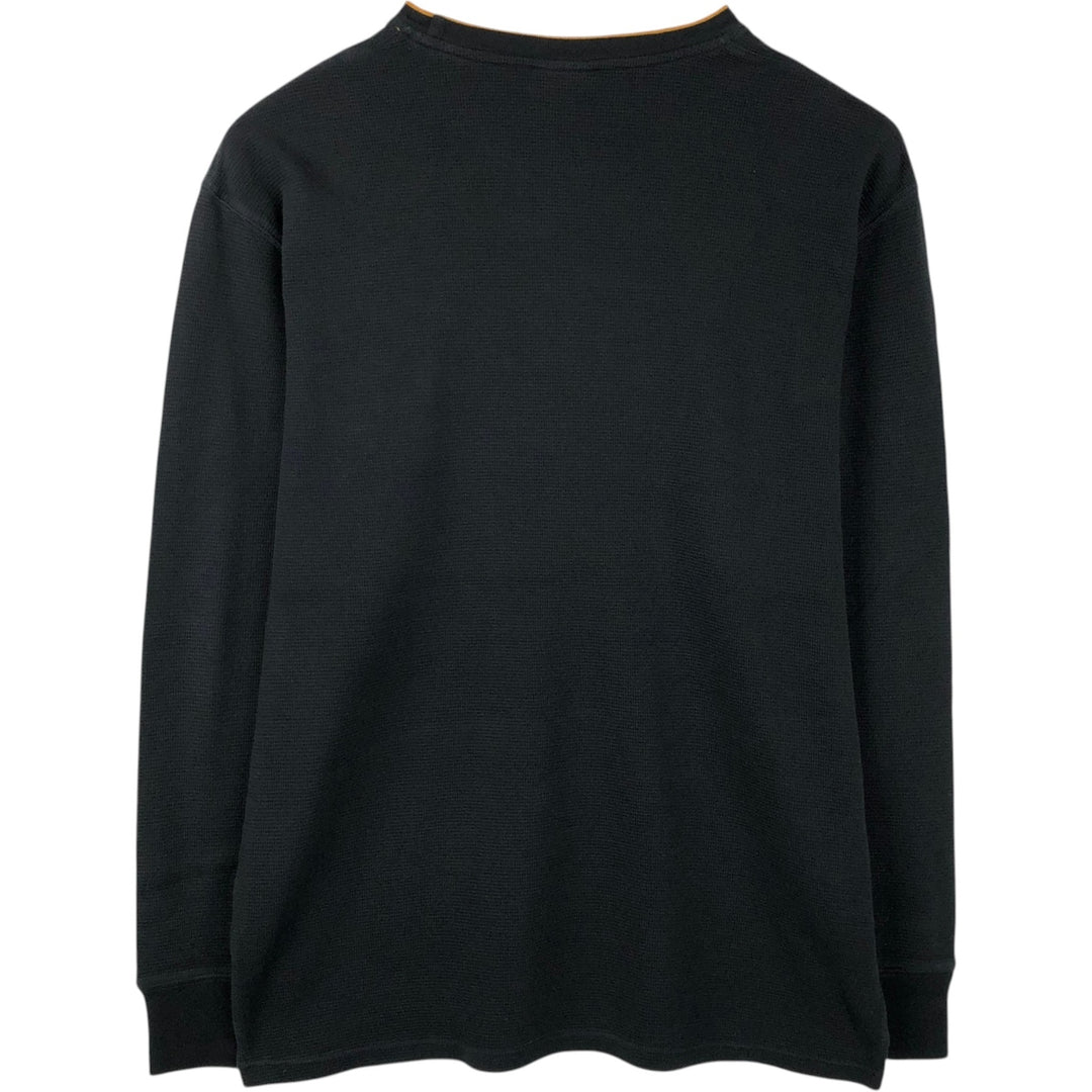Ralph Lauren POLO RALPH LAUREN SLEEPWEAR Thermal Long T-shirt Waffle Men's XXL cotton black type Vintage Second Hand