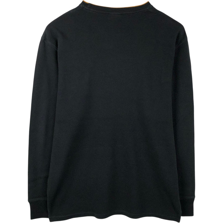 Ralph Lauren POLO RALPH LAUREN SLEEPWEAR Thermal Long T-shirt Waffle Men's XXL cotton black type Vintage Second Hand