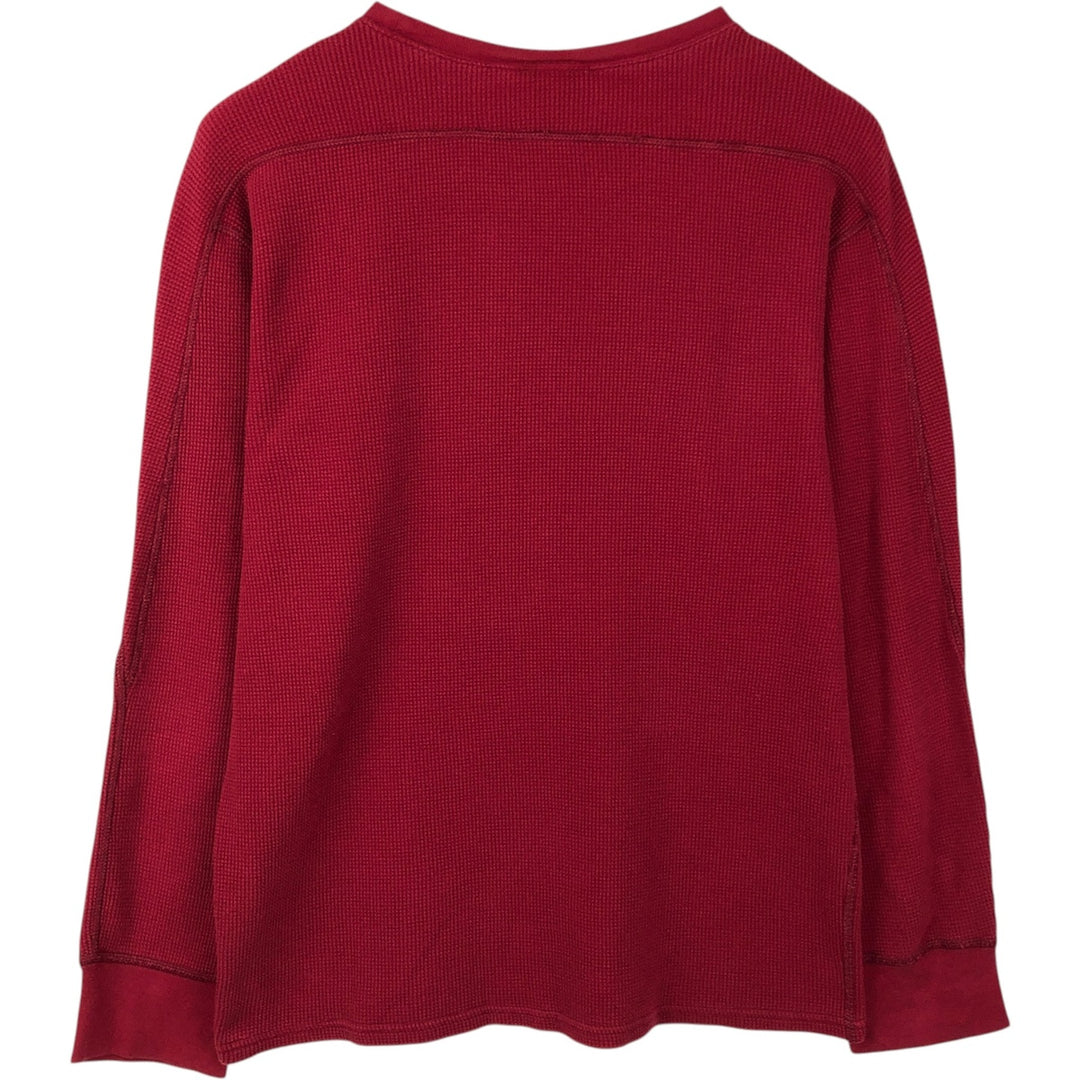 Ralph Lauren POLO RALPH LAUREN SLEEPWEAR Thermal Long T-shirt Waffle Men's XL cotton red type Vintage Second Hand