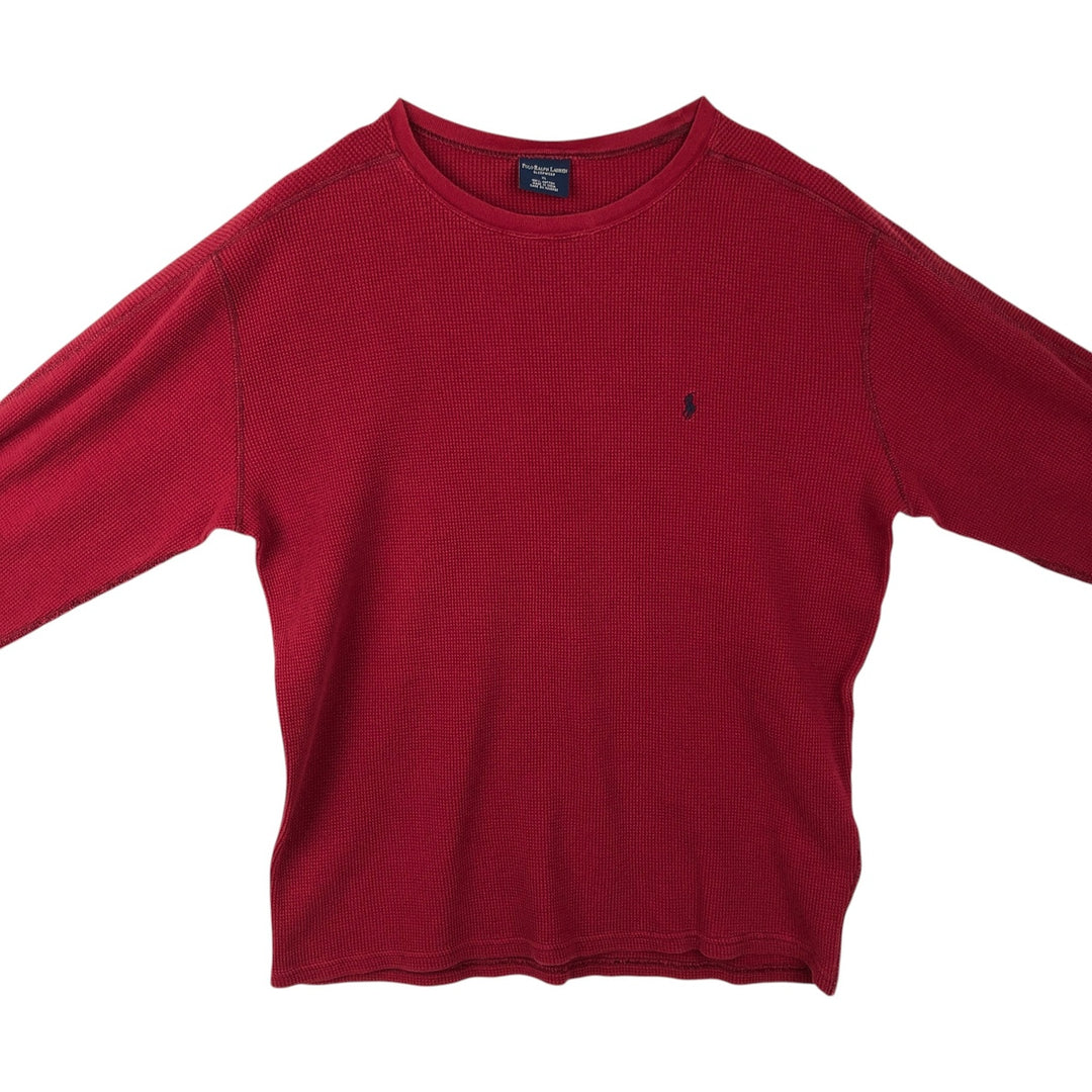 Ralph Lauren POLO RALPH LAUREN SLEEPWEAR Thermal Long T-shirt Waffle Men's XL cotton red type Vintage Second Hand