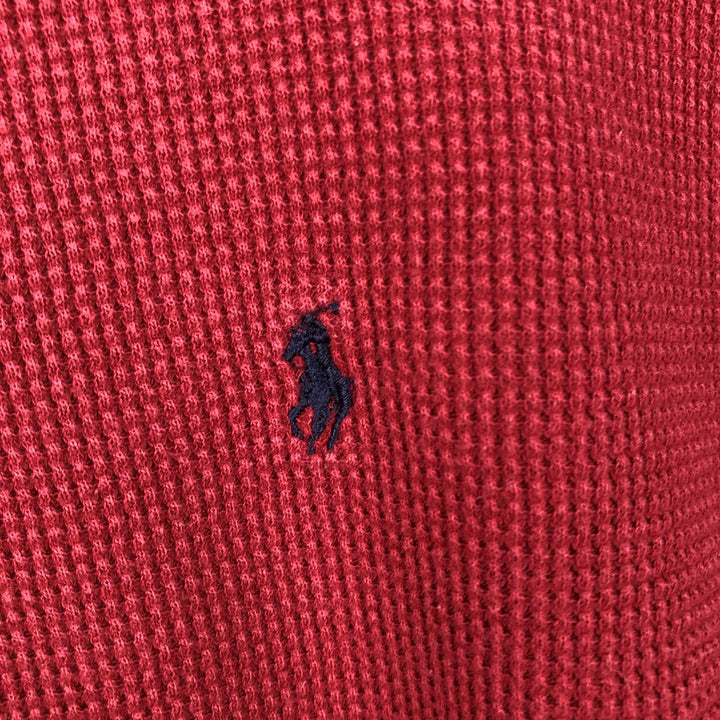 Ralph Lauren POLO RALPH LAUREN SLEEPWEAR Thermal Long T-shirt Waffle Men's XL cotton red type Vintage Second Hand