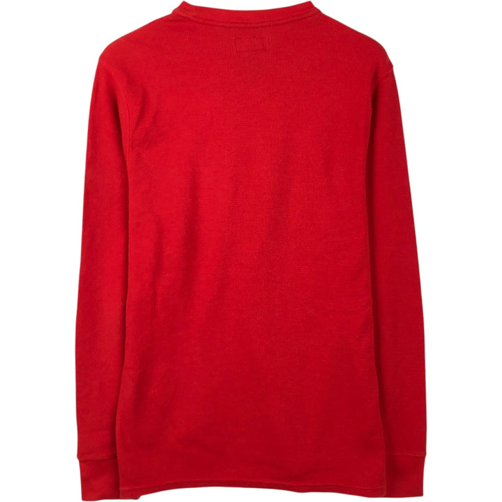 Ralph Lauren POLO RALPH LAUREN Thermal Long T-shirt Waffle Men's M size cotton red type Vintage Second Hand