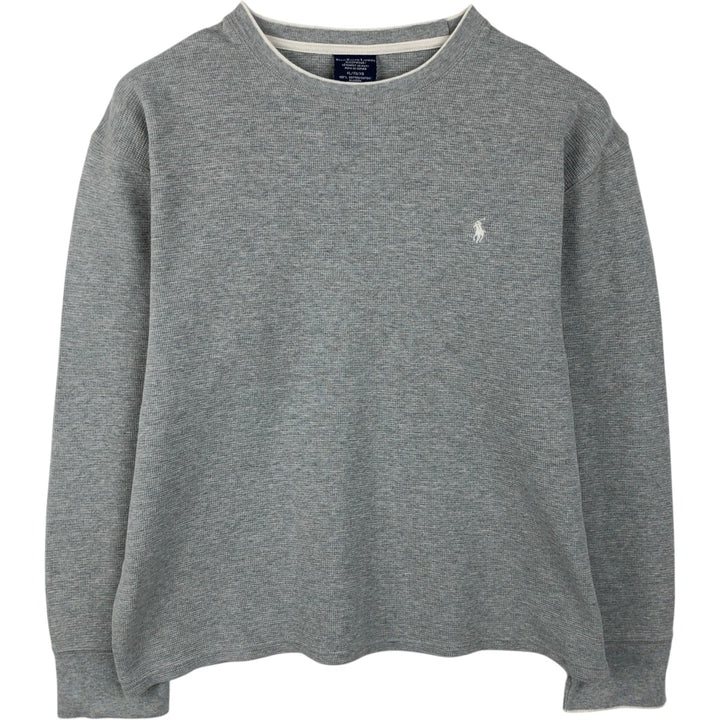 Ralph Lauren POLO RALPH LAUREN SLEEPWEAR Thermal Long T-shirt Waffle Men's XL cotton gray type Vintage Second Hand
