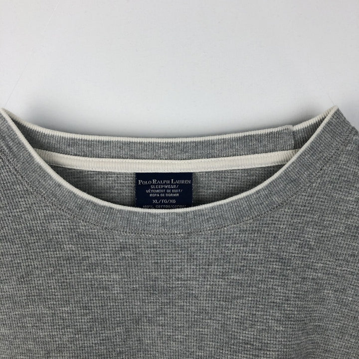 Ralph Lauren POLO RALPH LAUREN SLEEPWEAR Thermal Long T-shirt Waffle Men's XL cotton gray type Vintage Second Hand