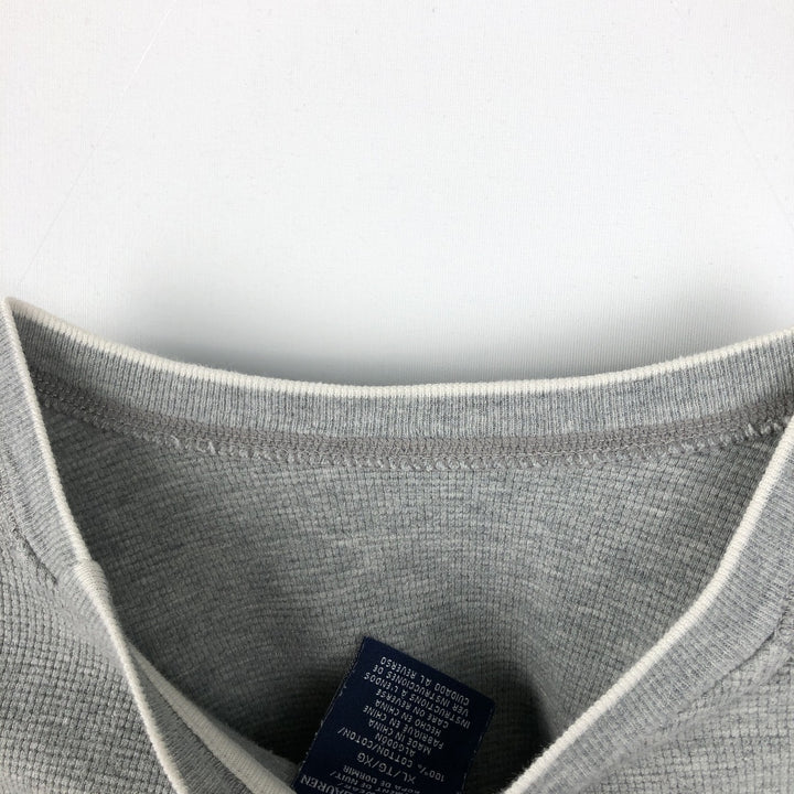Ralph Lauren POLO RALPH LAUREN SLEEPWEAR Thermal Long T-shirt Waffle Men's XL cotton gray type Vintage Second Hand