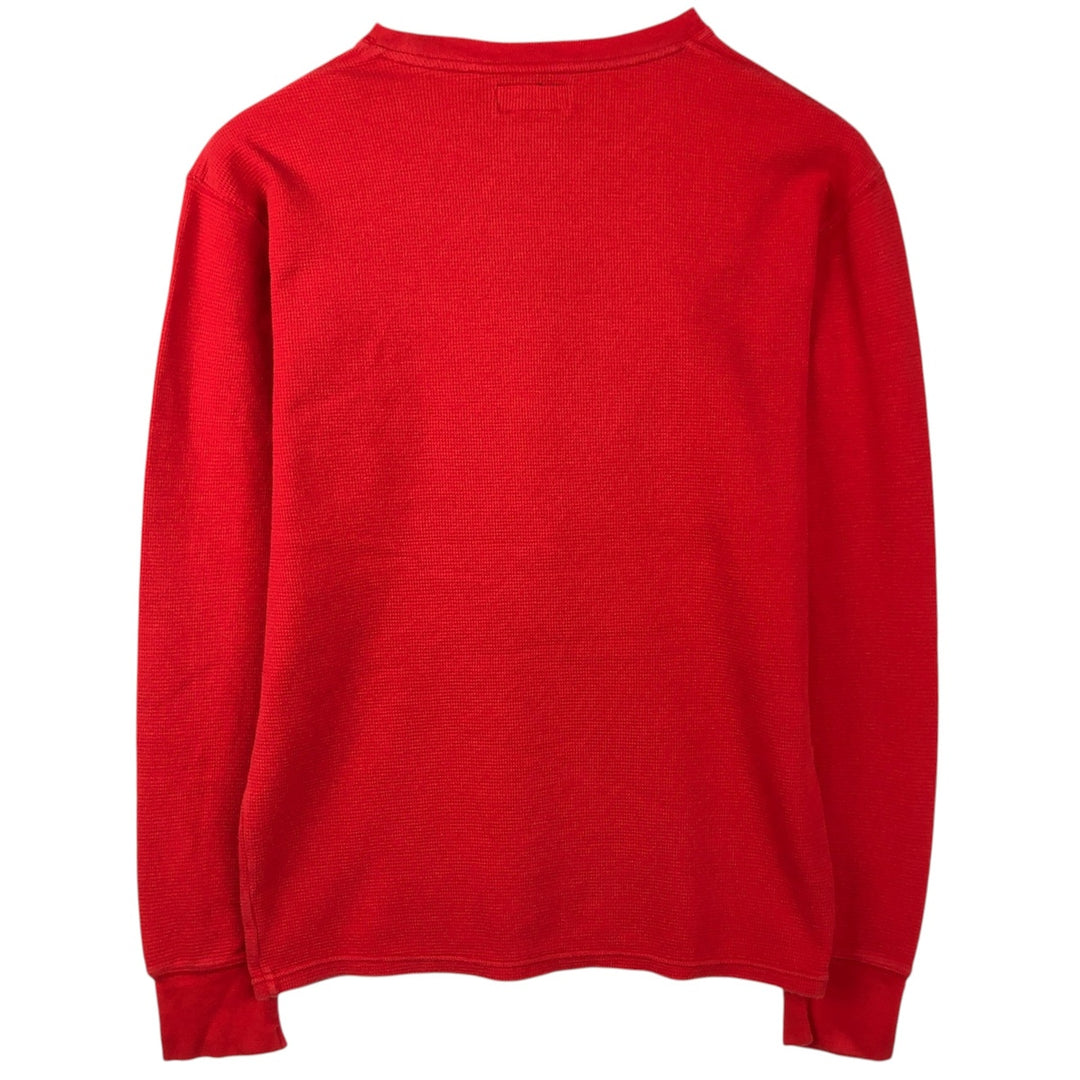 Ralph Lauren POLO RALPH LAUREN Thermal Long T-shirt Waffle Men's M size cotton red type Vintage Second Hand