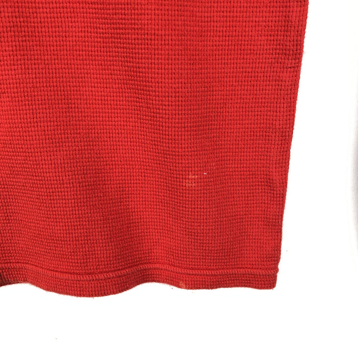 Ralph Lauren POLO RALPH LAUREN Thermal Long T-shirt Waffle Men's M size cotton red type Vintage Second Hand