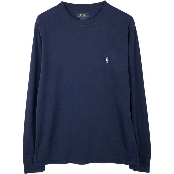 Ralph Lauren POLO RALPH LAUREN Thermal Long T-Shirt Men's Size L cotton navy blue type Vintage Second Hand