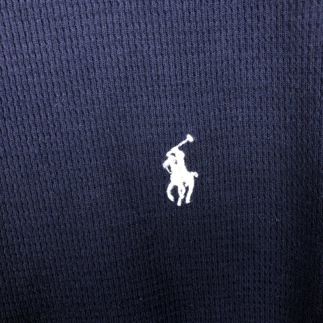 Ralph Lauren POLO RALPH LAUREN Thermal Long T-Shirt Men's Size L cotton navy blue type Vintage Second Hand