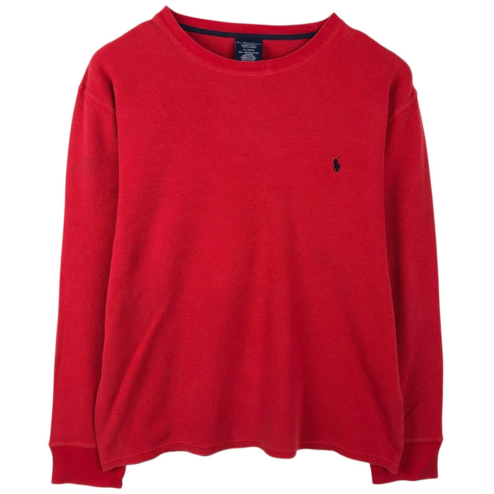 Ralph Lauren POLO RALPH LAUREN SLEEPWEAR Thermal Long T-shirt Waffle Men's XL cotton red type Vintage Second Hand